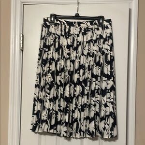 J. Crew Black and White A-Line Skirt